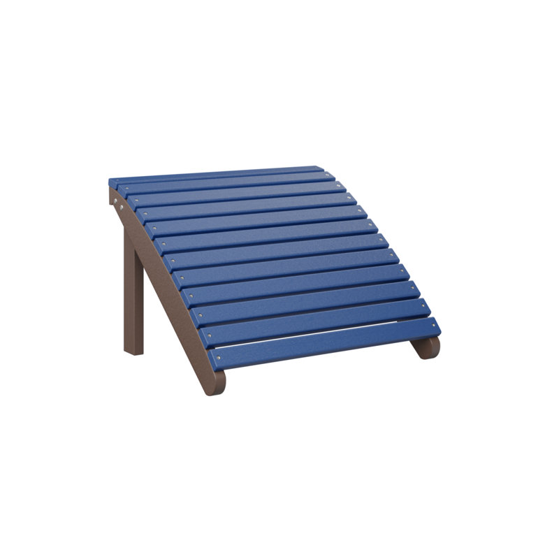 Repose-pieds Adirondack Berlin Gardens, Pacific Blue Top/Chocolate Brown Base