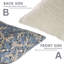 Coussin décoratif en lin imprimé à la main Fabubline Kamal Dutta Artisan-13337864