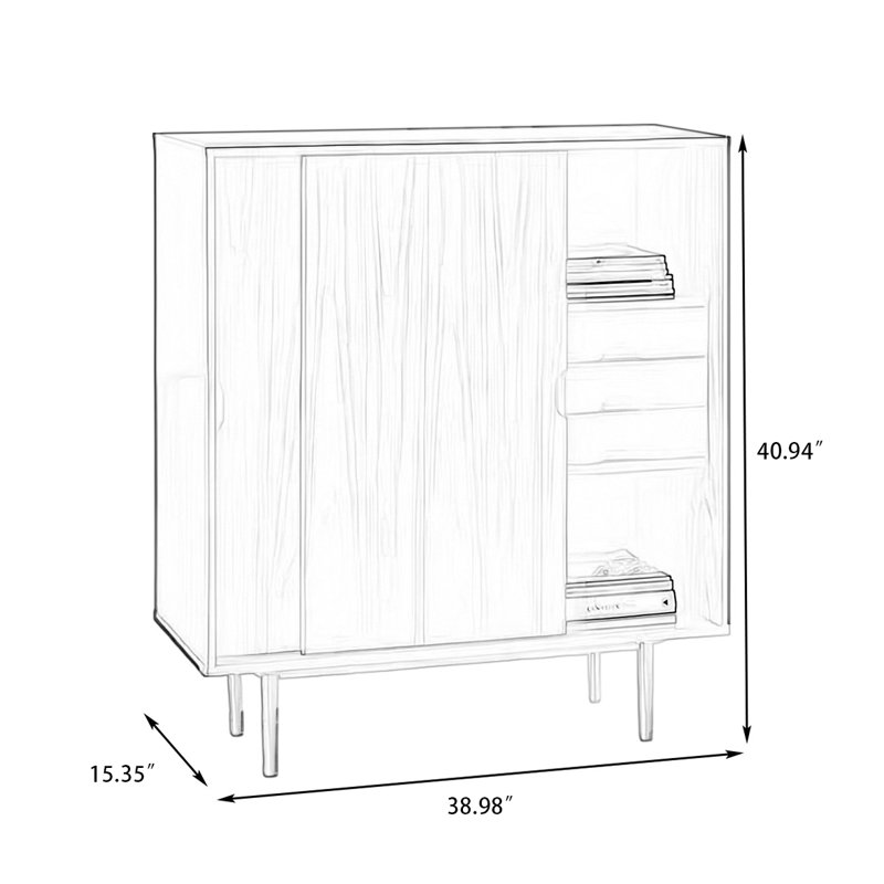 Buffet en bois de cerisier massif