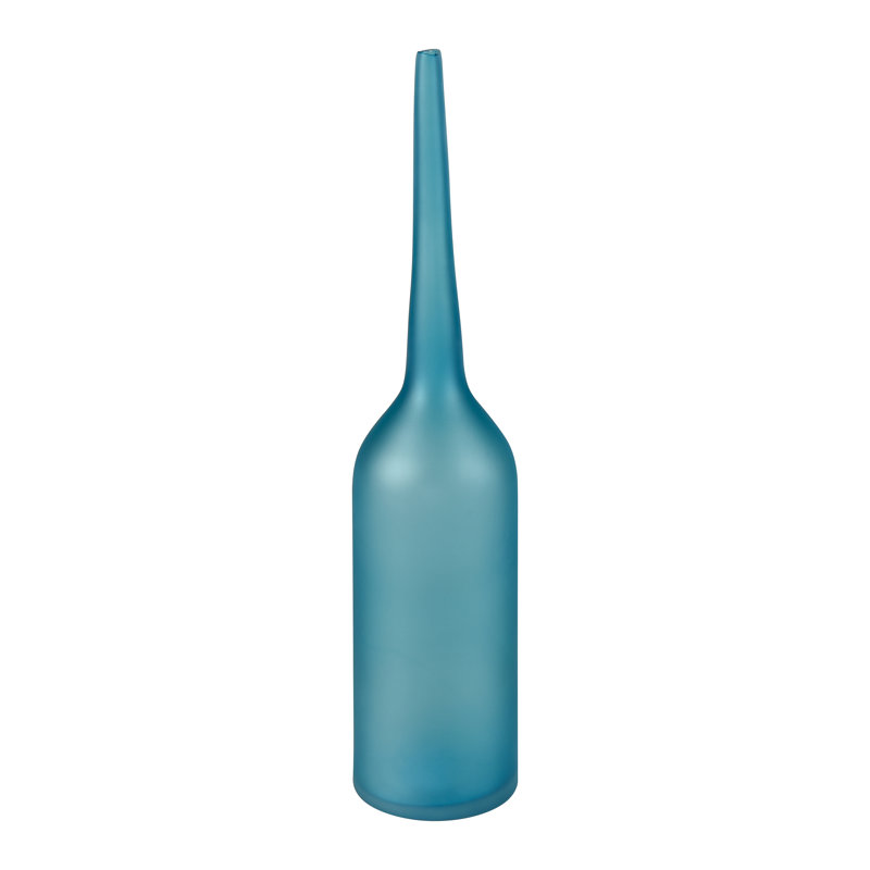 Moffat Bottle - Frosted Turquoise, 21" H x 4.5" W x 4.5" D, Frosted Turquoise