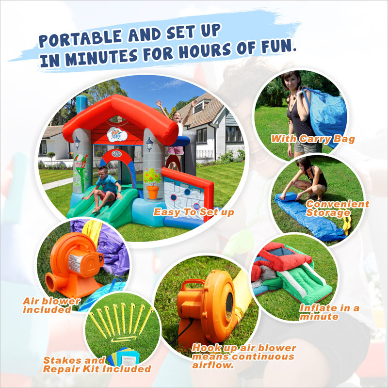 9.1' x 9.8' Bounce House with Slide
