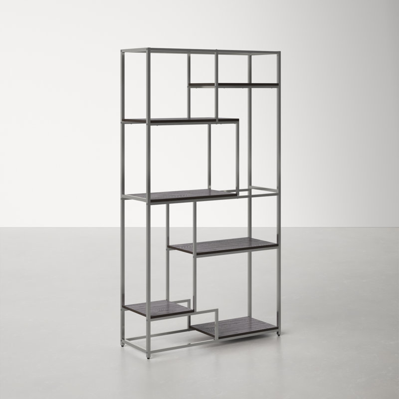 Keiden Standard Etagere Bookcase, Silver