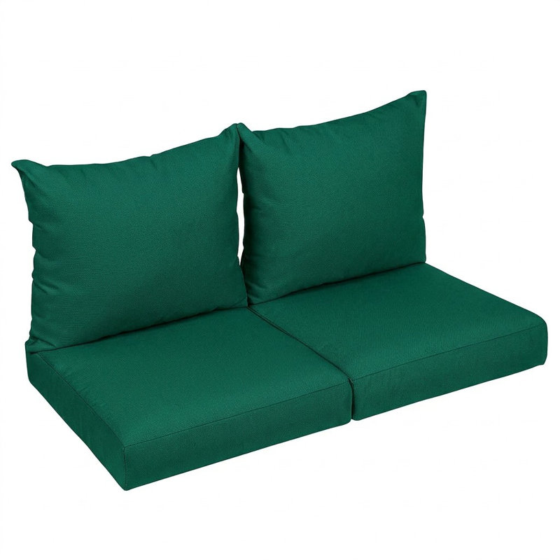 Ensemble de coussin et coussin d'extérieur Sunbrella, 25 in W x 25 in D x 5 in H, Sunbrella - Canvas Forest Green