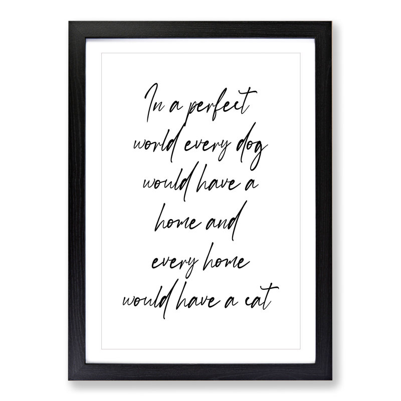 Dog - Picture Frame Typography, Black, 36cm H x 27cm W x 2cm D
