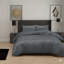 Microfiber Striped Duvet Cover Set with Matching Pillowcases and Stripe Fitted Sheet-117464237-117464239