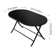 Outdoor Folding Black Silk Screen Table and Chairs Set for 6 People