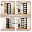 Portes de placard coulissantes 60 po x 80 po 5 pièces en vinyle-107717521-117402525