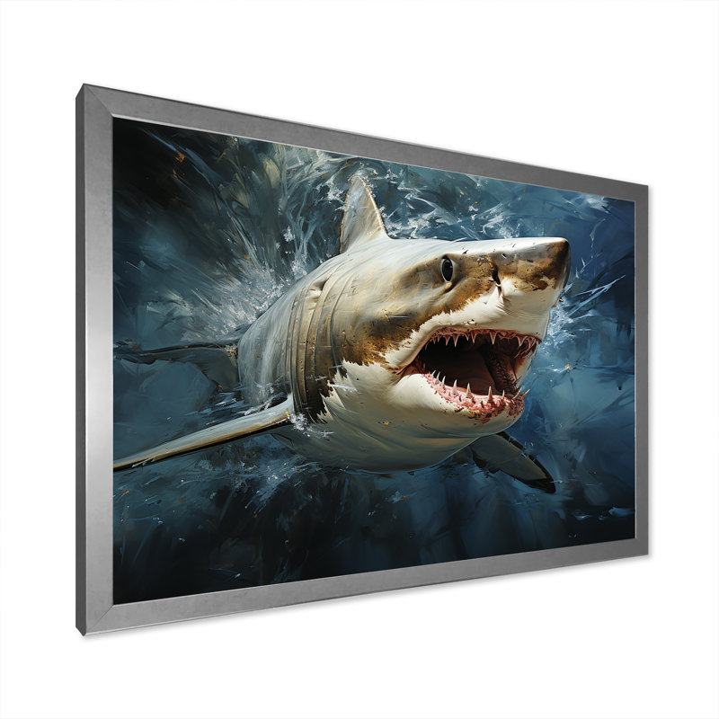 Sark Mako Momentum sur impression sur toile, H 16 po x l 32 po x P 1 po, Cadre simple argenté