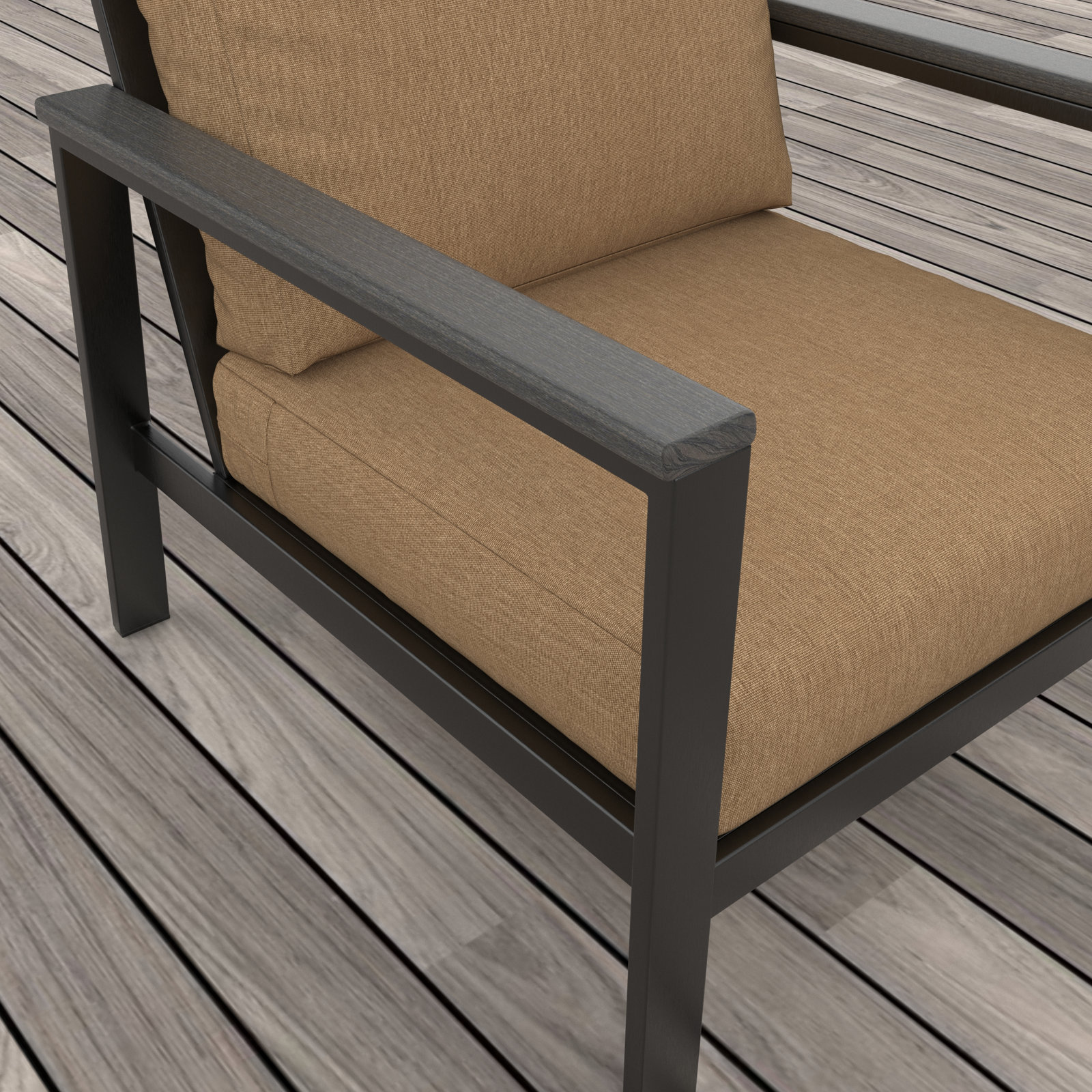 Townsend Sunbrella® Patio Lounge Chair, Gray, Yes, Sunbrella Canvas Heather Beige