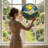 12"H Sun Mountain Stained Glass Window Panel-543269499