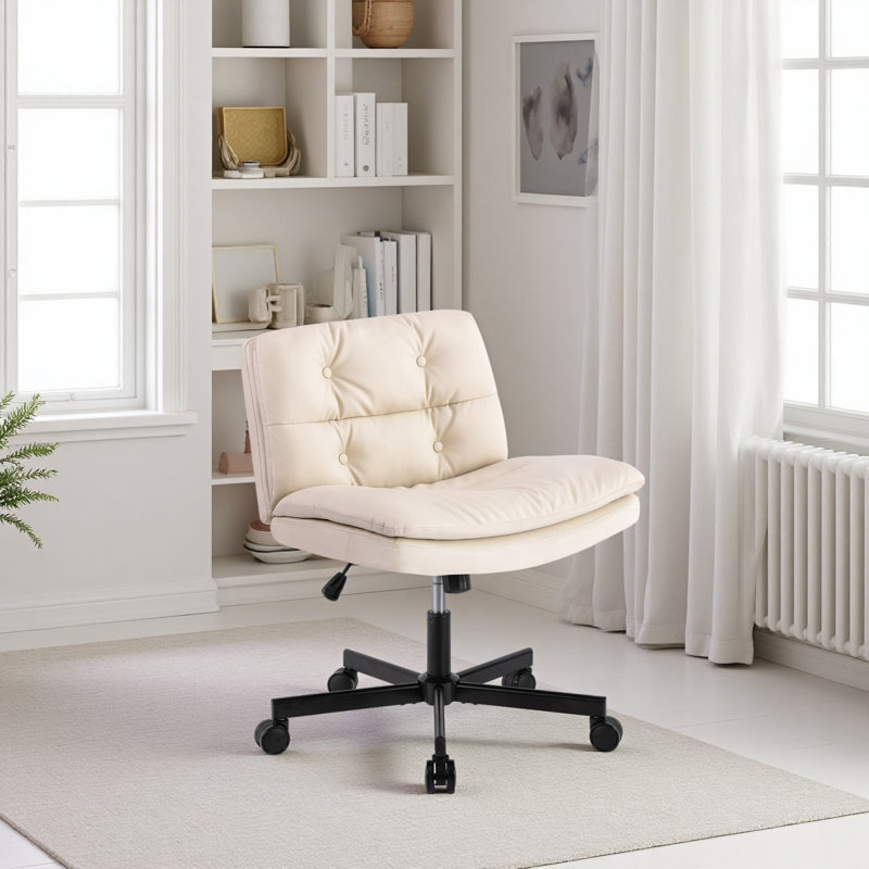Larger Size 360° Swivel Home Office Desk Chair With Wheels