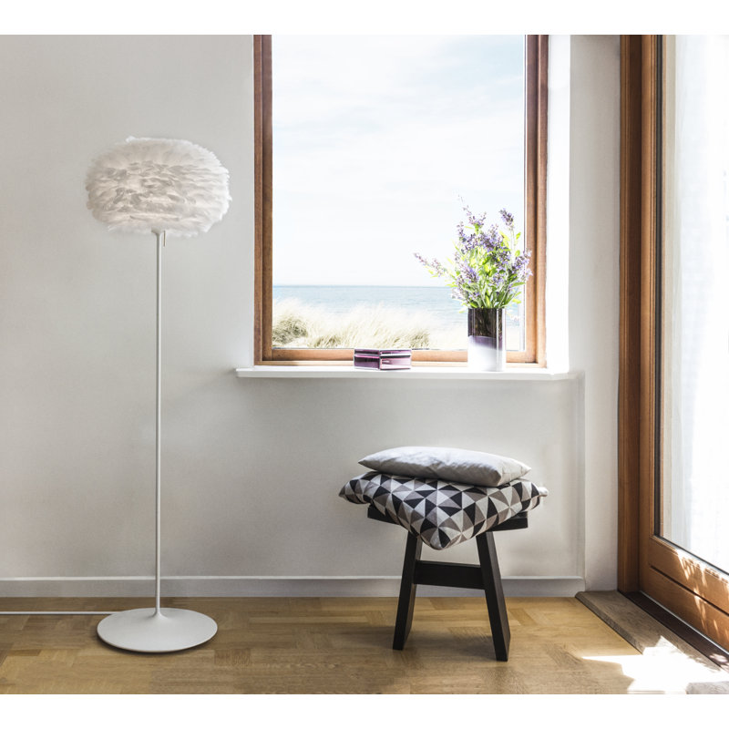 Lampe sur pied 67 po Eos, Blanc, Blanc