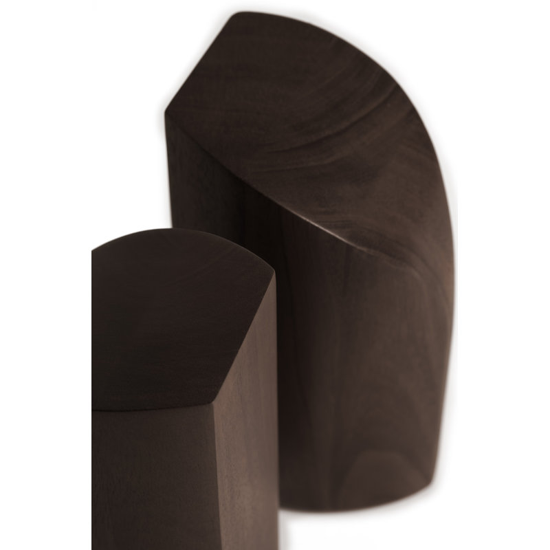 Pi Solid Wood Bookends, Walnut