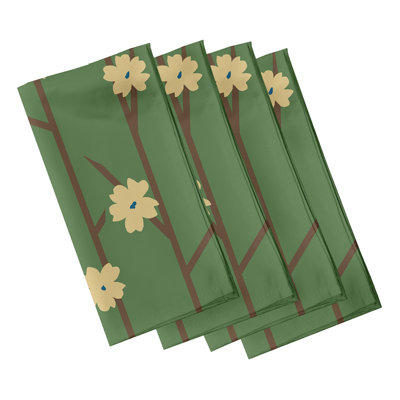 Chlorine Polyester Floral Square Napkin