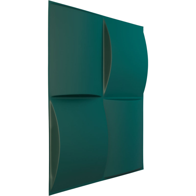 L 19 5/8 po x H 19 5/8 po Panneau mural décoratif 3D EnduraWall Smith, lagon ultra satiné (couvre 2,67 pieds carrés)
