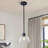 Modern 1-Light Single Dome Kitchen Island Pendant With Clear Glass-1618353749