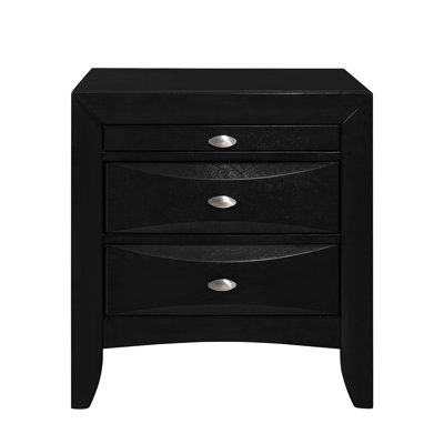 LUCILLE BLACK NIGHTSTAND(Includes Only Nightstand)