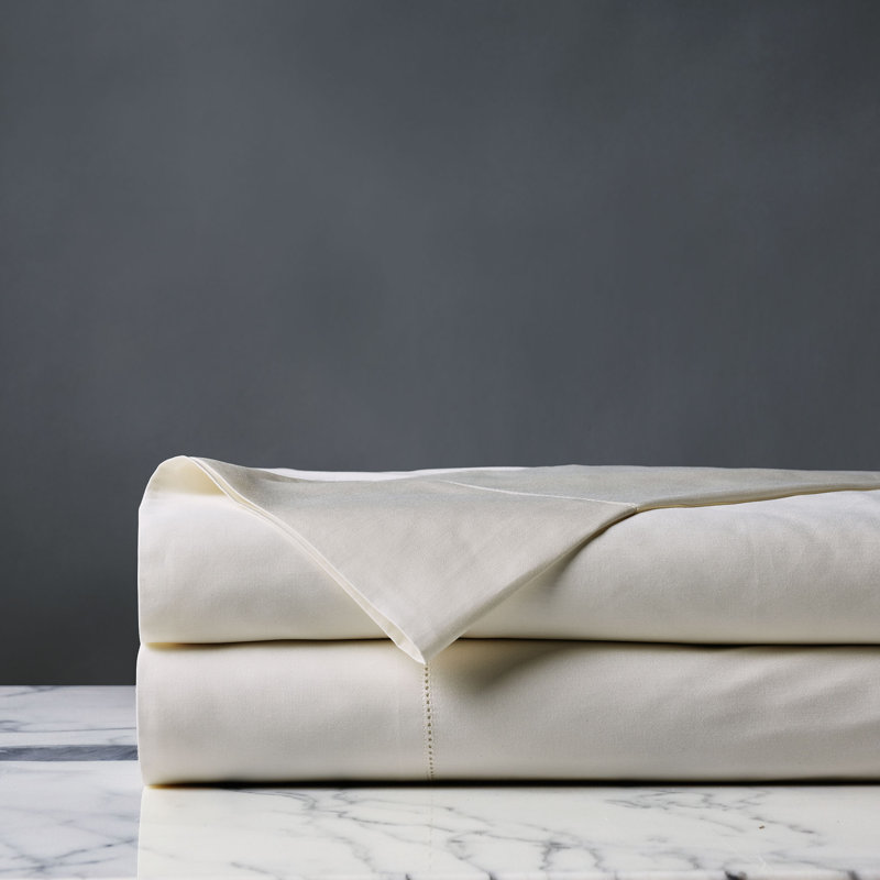 Roma Flat Sheet, Ivory, Queen Flat Sheet