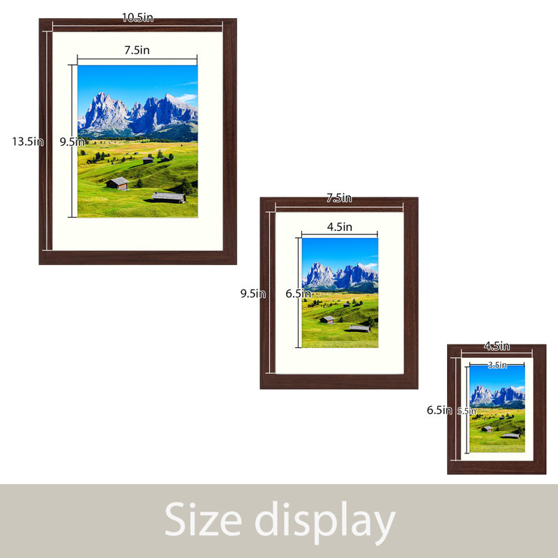 Ensemble de cadres photo MDF Gallery - Basics by Wayfair ™, Noyer