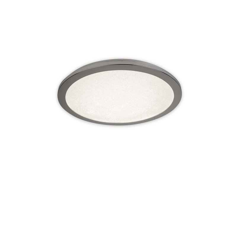 LED Flush Mount, Chrome, 2.5cm H x 40cm W x 40cm D