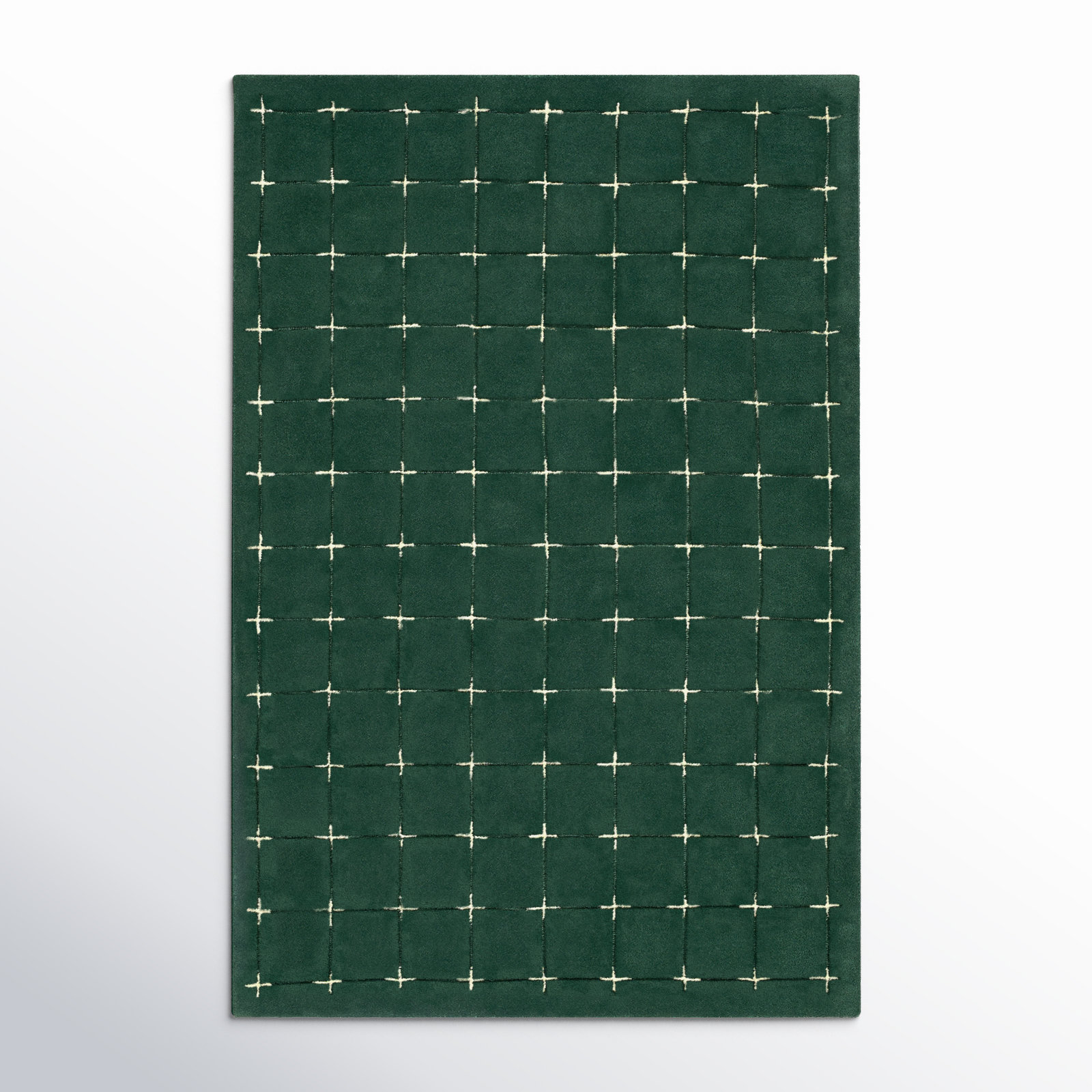 Mallory Green Hand Tufted Area Rug, Rectangle 6' x 9'