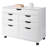 Sutton White 5-Drawer Multi-Storage Mobile Cabinet, 26.12" H X 32.12'' W X 15.87" D-2104567862