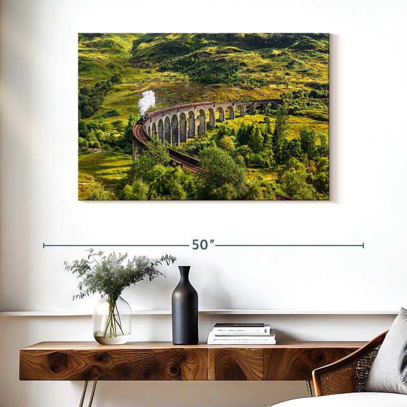 Lilie Glenfinnan, chemin de fer du viaduc, H 26 po x l 39 po