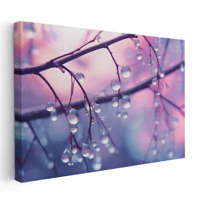 «Dewdrops on Tree Branches», art mural