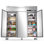 54 Cu.ft 3 Section Commercial Refrigerator And Freezer Combo, Reach In Freezer, 72"