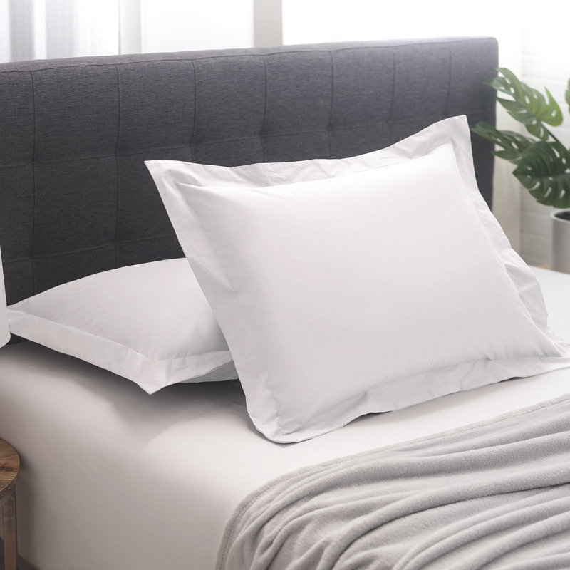 Organic Cotton Blend Standard Sham Set, King, White