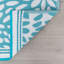 Tapis d'intérieur / extérieur à motif floral turquoise / blanc Wendy-984772288
