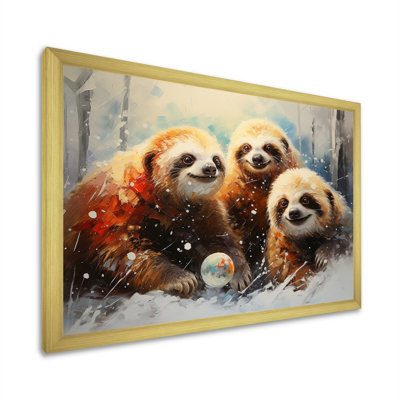 Hiver paresseux brun - art paresseux