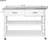 Stainless Steel Table Top Kitchen Cart In White - 2 Drawers For Optimal Storage Cart, Two Organized Cooking Area