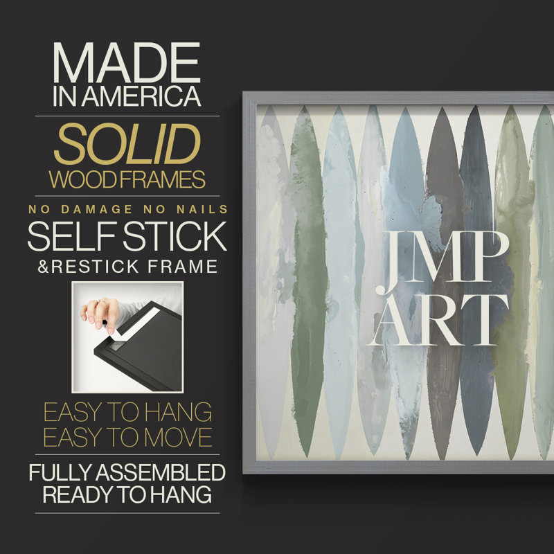Nautical Series-CCXL -Framed Print - Restickable, Grey, 16" H x 20" W