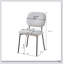 Ensemble de 2 chaises d'appoint rembourrées avec pieds en métal Modern Modern - Chaises de cuisine et de salle à manger contemporaines