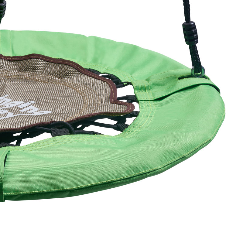 Swinging Monkey Products 30'' Green Web / Saucer Swing with Chains