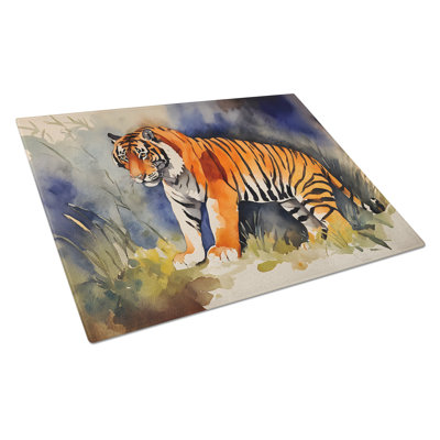 Bengal Tiger Glass Cutting Board Large