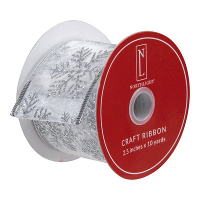2.5 " Polyester Snowflake Ribbon