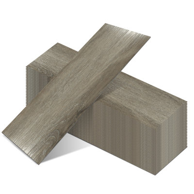 45.72 cm x 15.24 cm Vinyl Floor Tiles, 50 Per Pack