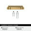 Poignée coupelle 3 pièces ou 3-3 / 4 pouces (76 mm ou 96 mm) Haven Champagne-111778797-111778799