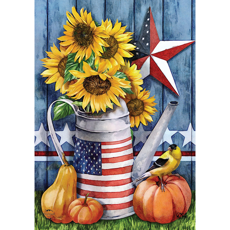 Drapeau de jardin American Autumn Farmhouse