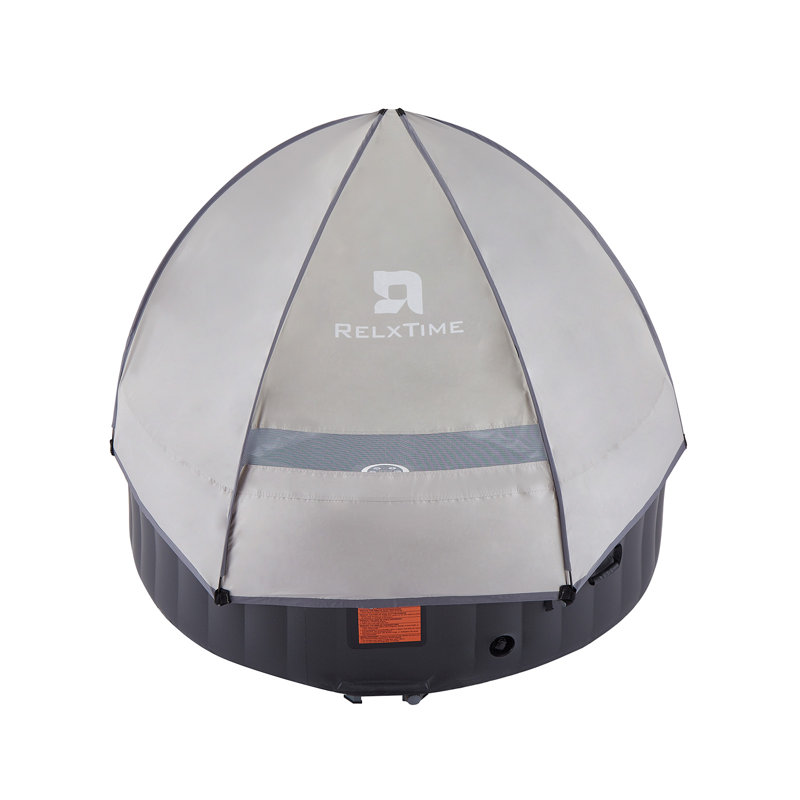 Auvent extérieur pour abri de spa avec abat-jour d'extérieur avec fenêtres en filet, coupe-vent, pour accessoires de spas de spa gonflables, protection solaire