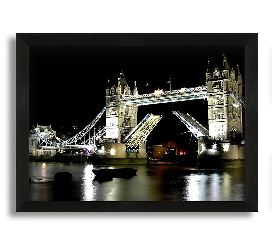 Gerahmtes Leinwandbild London Bridge Night Framed Print