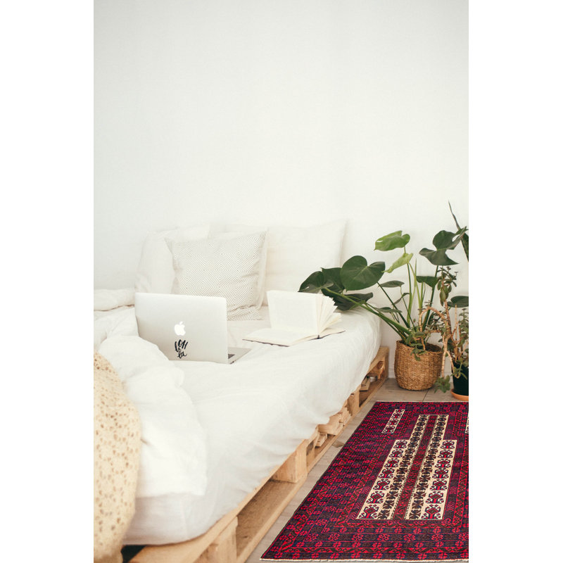 Tapis brun clair Teimani 2 pi 10 po x 4 pi 8 po