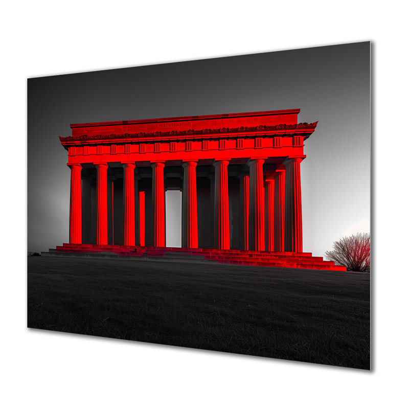 Red Gray Lincoln Monument Monument - Monuments, art mural, Sans cadre, métal, H 12 po x l 20 po