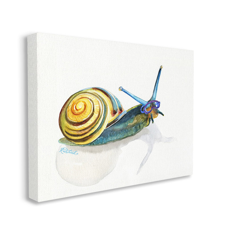 «Snail using tuba masque», art mural par Jennifer Redstreake, H 30 po x l 40 po