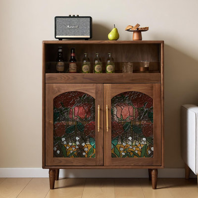 Commode décorative en bois massif de style rétro