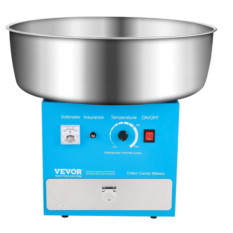 Machine à barbe à papa 1000W commerciale pour la fête, Bleu