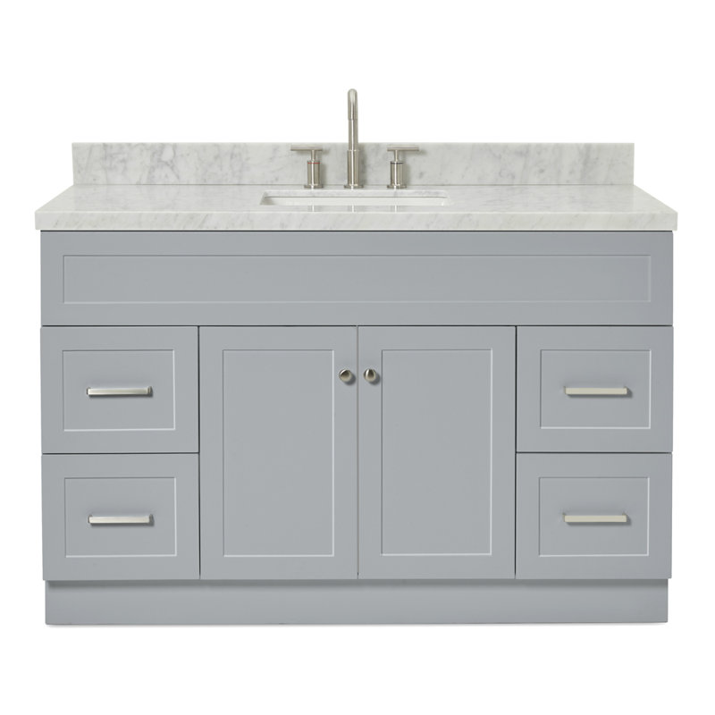 Ensemble de meuble-lavabo simple 55 po Hamlet, Gris