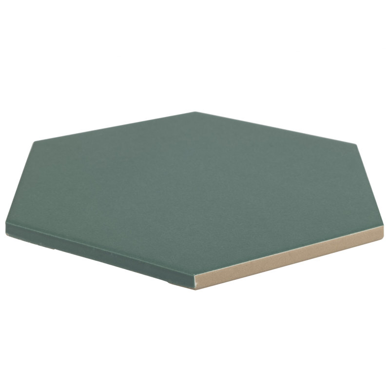Carreau de porcelaine singulier l 9 po x L 7,8 po, Vert